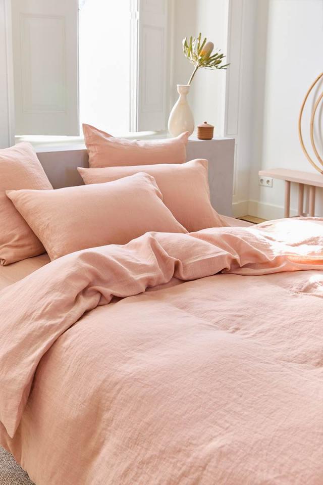 Peach Linen Duvet cover Set Oeko-Tex® | Made in Europe