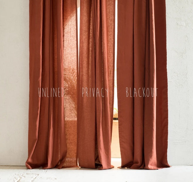 Linen Curtains - Pencil pleat