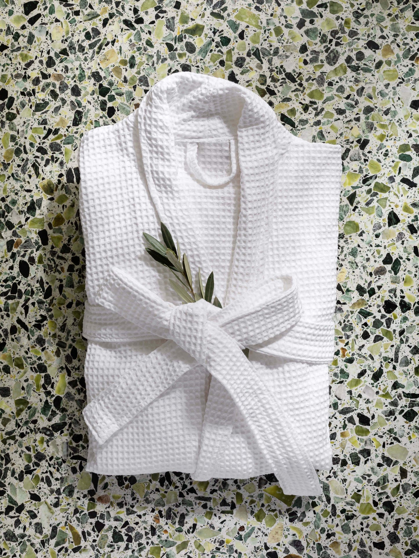 Spa Waffle Bathrobe | White