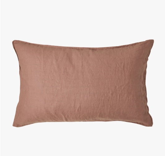 French Linen Pillowcases | Rose