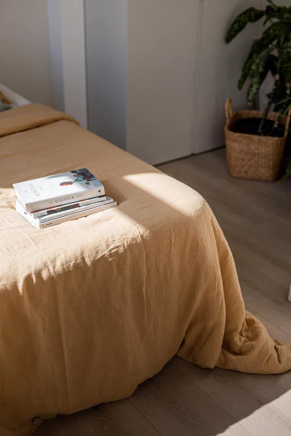 Sand Linen Flat Sheet | Made in Europe