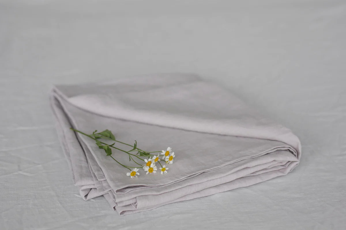 Soft Taupe Linen Flat Sheet
