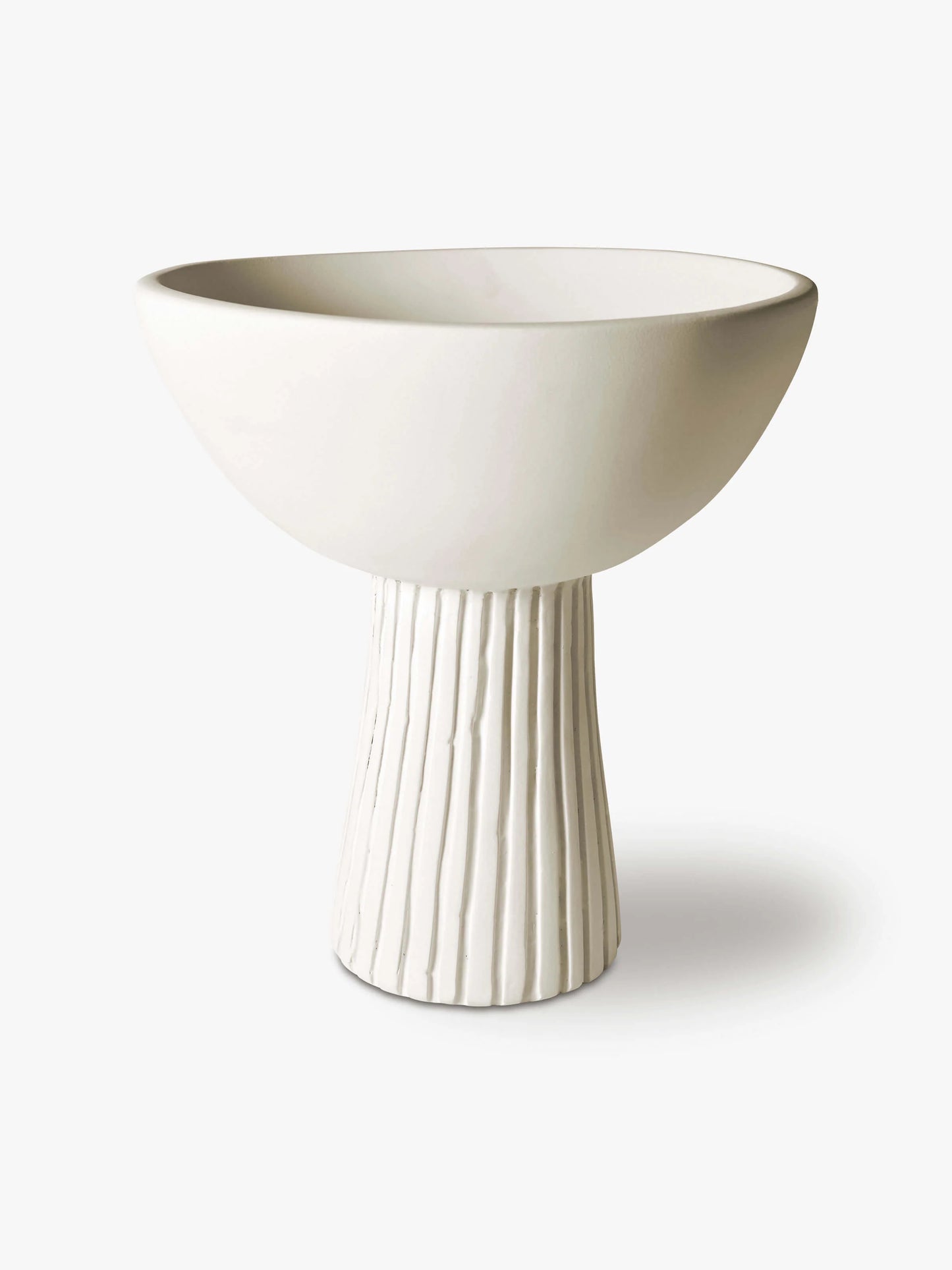 Tall Stoneware Pedestal | Chalk