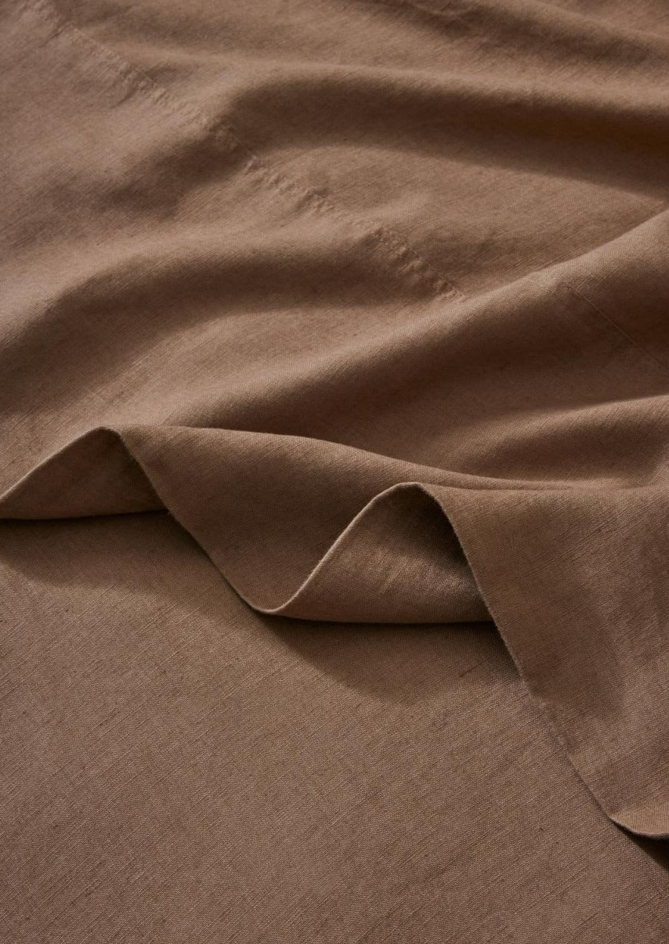 French Flax Linen Fitted Sheet | Tan