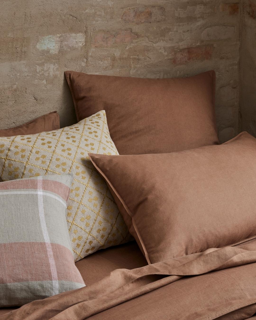 French Flax Linen Pillowcases | Tan