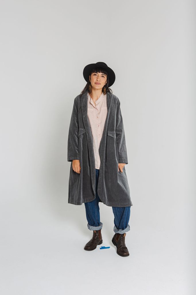 Velvet Winter Coat Khaki