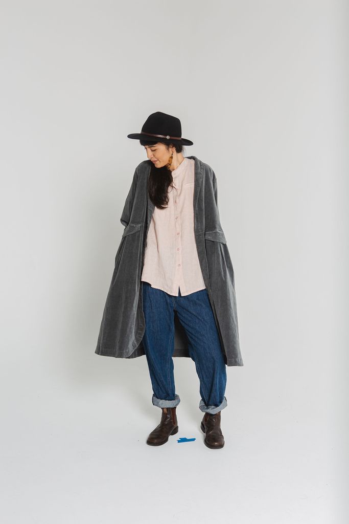Velvet Winter Coat Khaki
