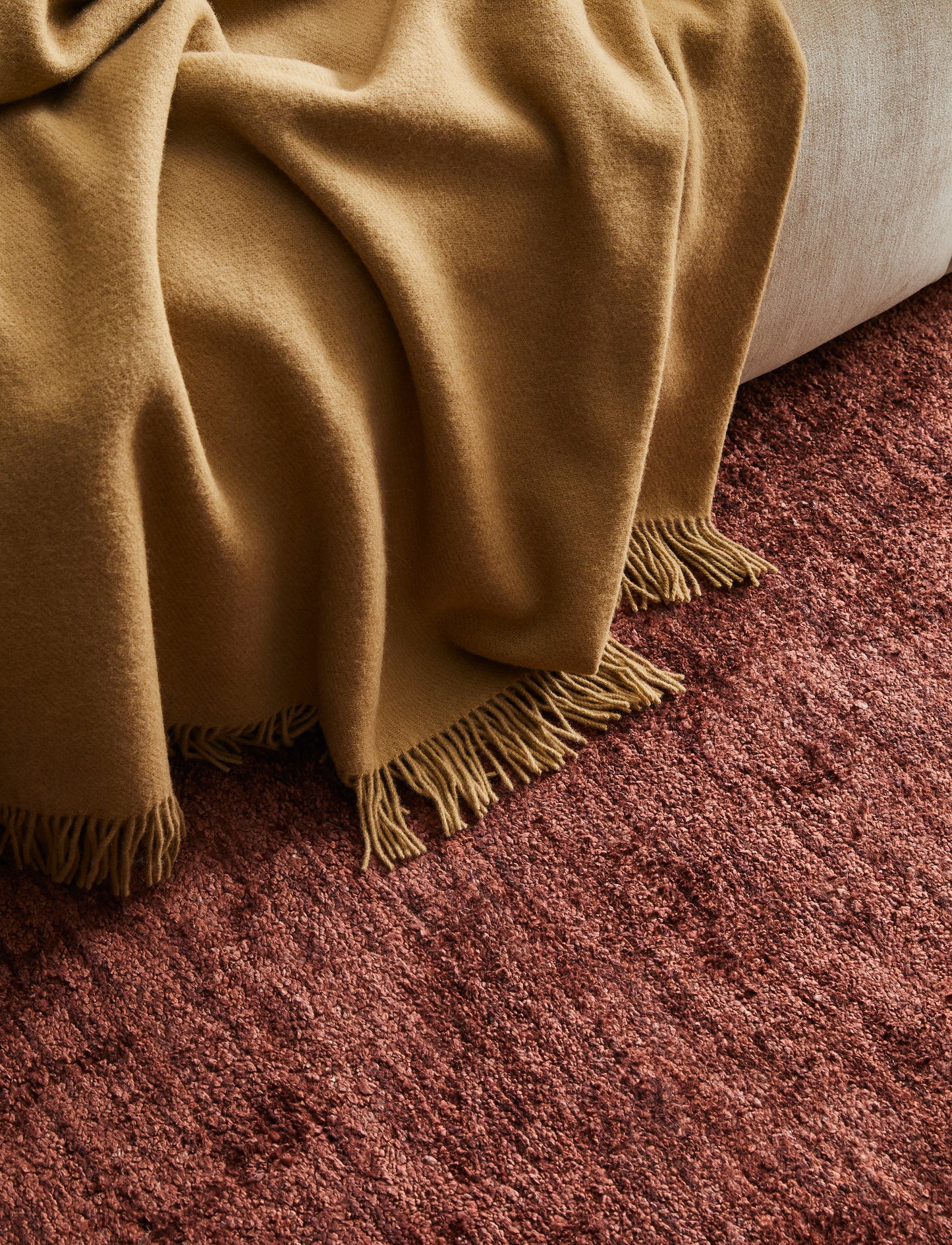 Nutmeg Throw Blanket - 100% New Zealand Wool
