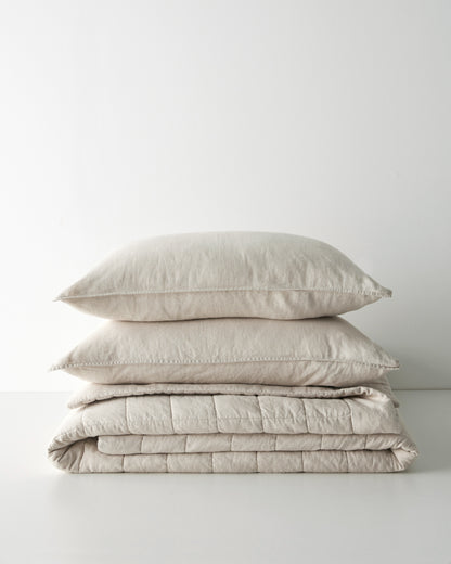 Linen Coverlet- Bone