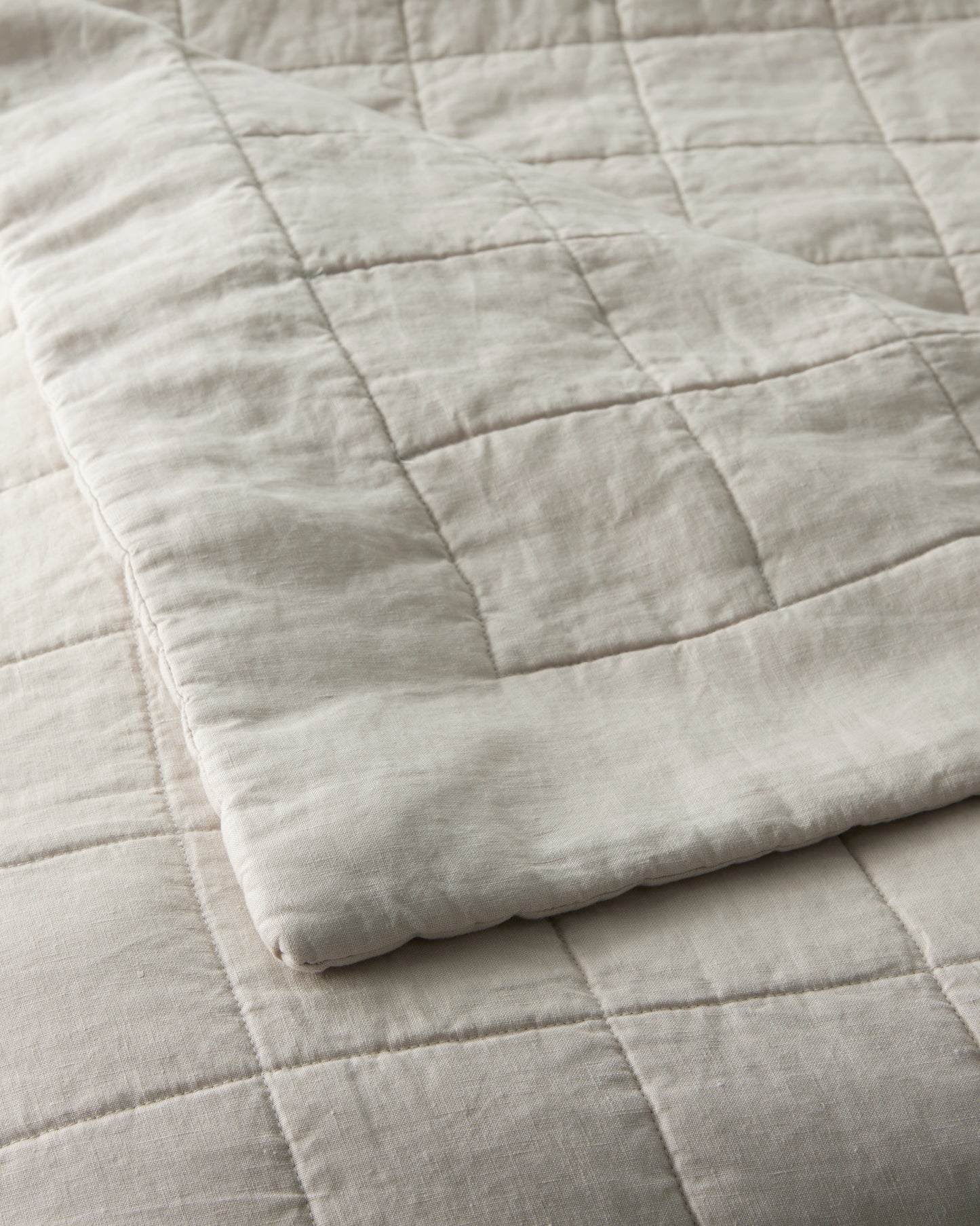 Linen Coverlet- Bone