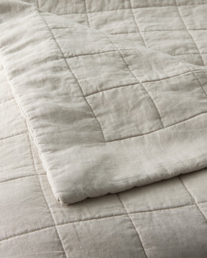Linen Coverlet- Bone
