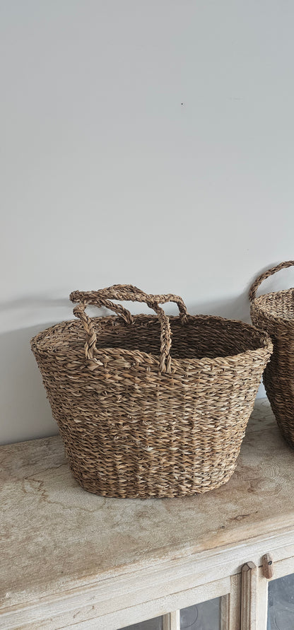 Seagrass Oval Shopping Baskets