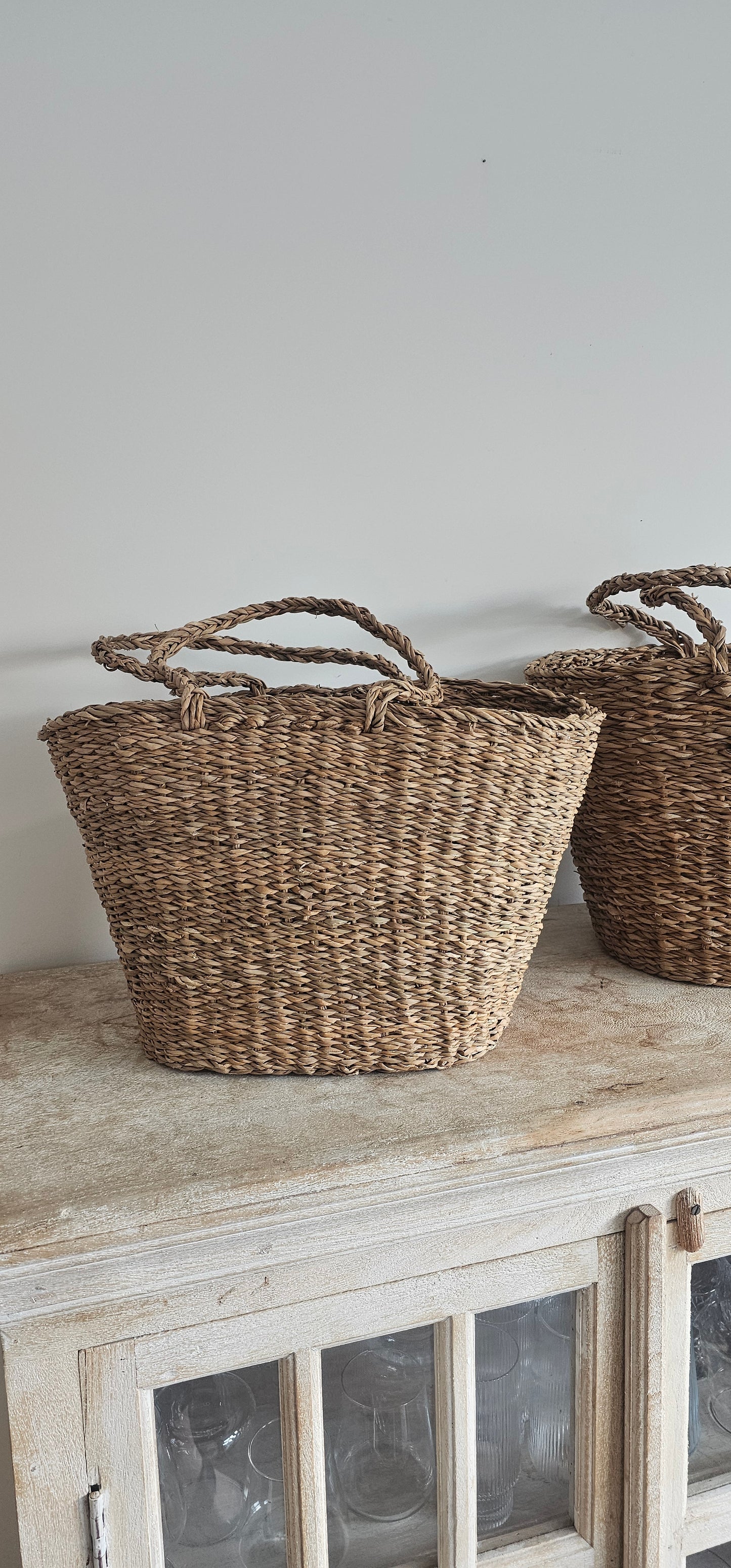 Seagrass Oval Shopping Baskets