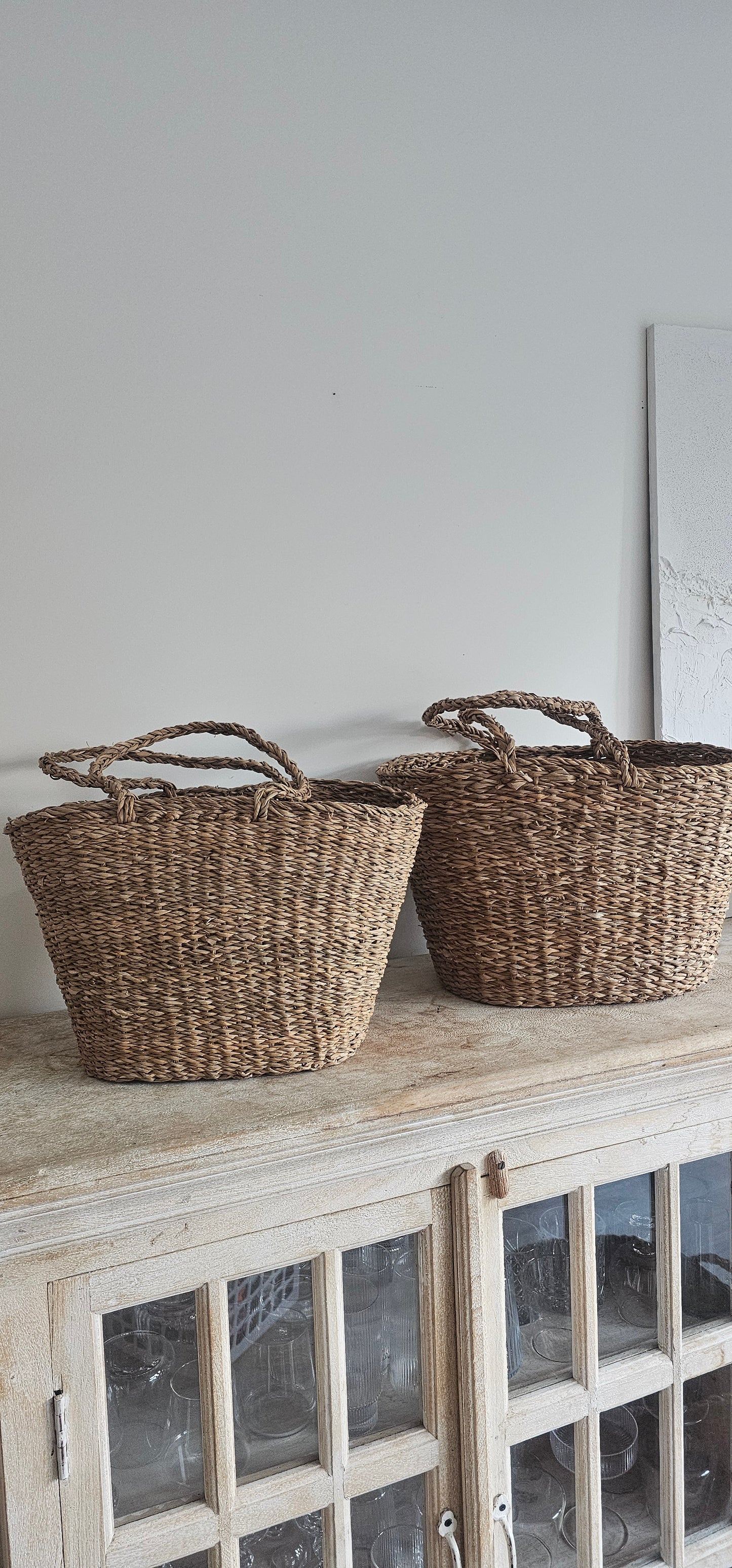 Seagrass Oval Shopping Baskets