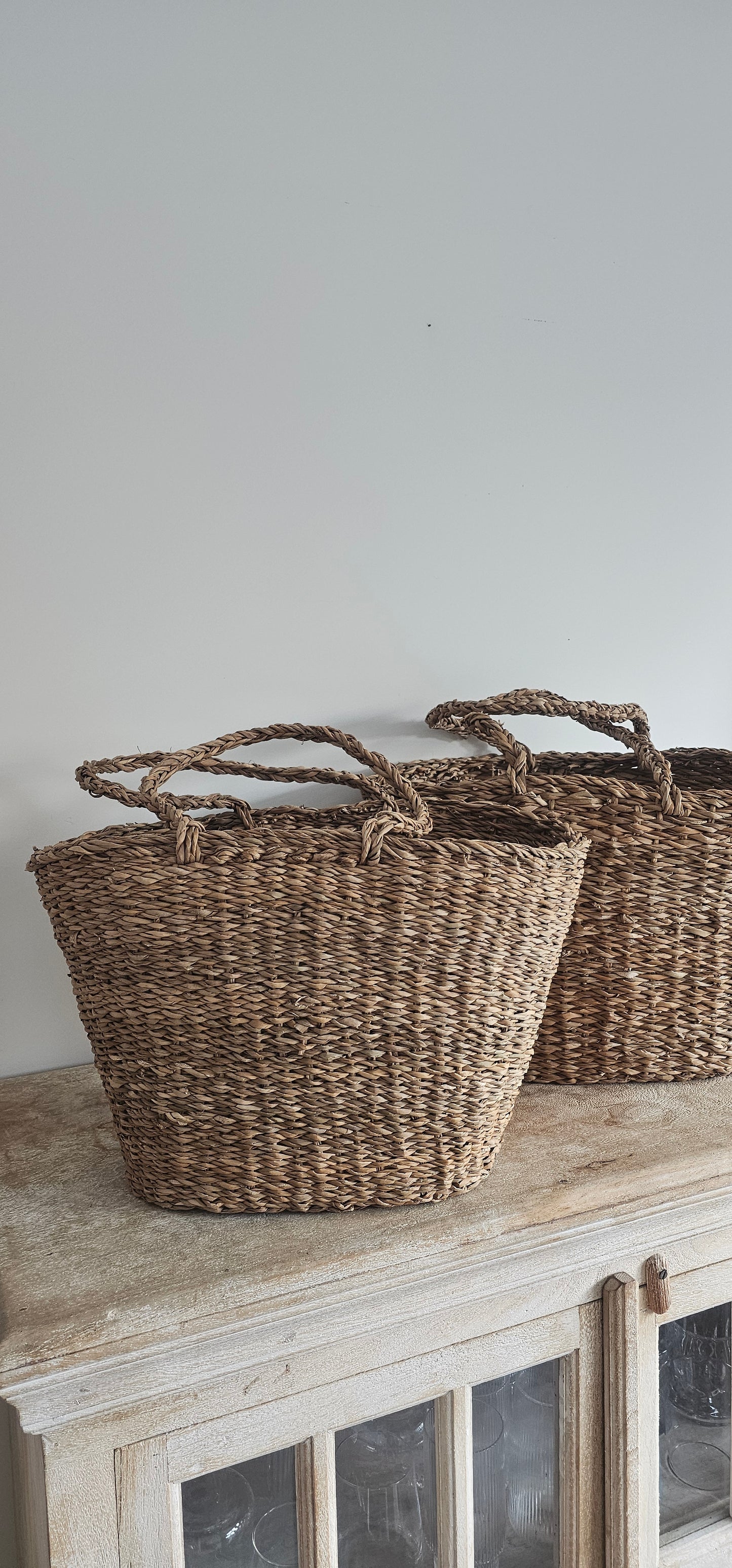 Seagrass Oval Shopping Baskets
