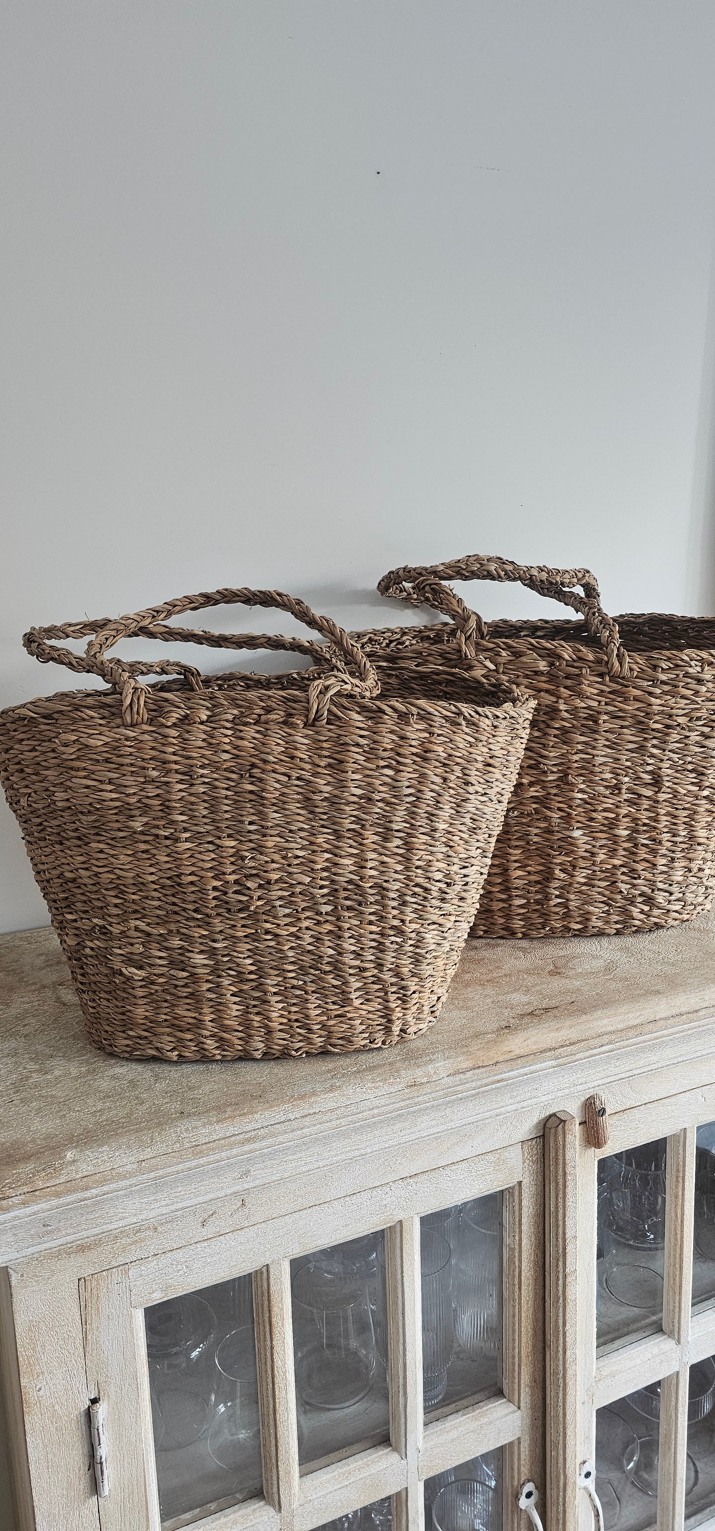 Seagrass Oval Shopping Baskets