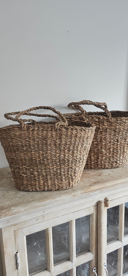 Seagrass Oval Shopping Baskets