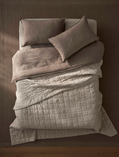 Linen Coverlet- Bone