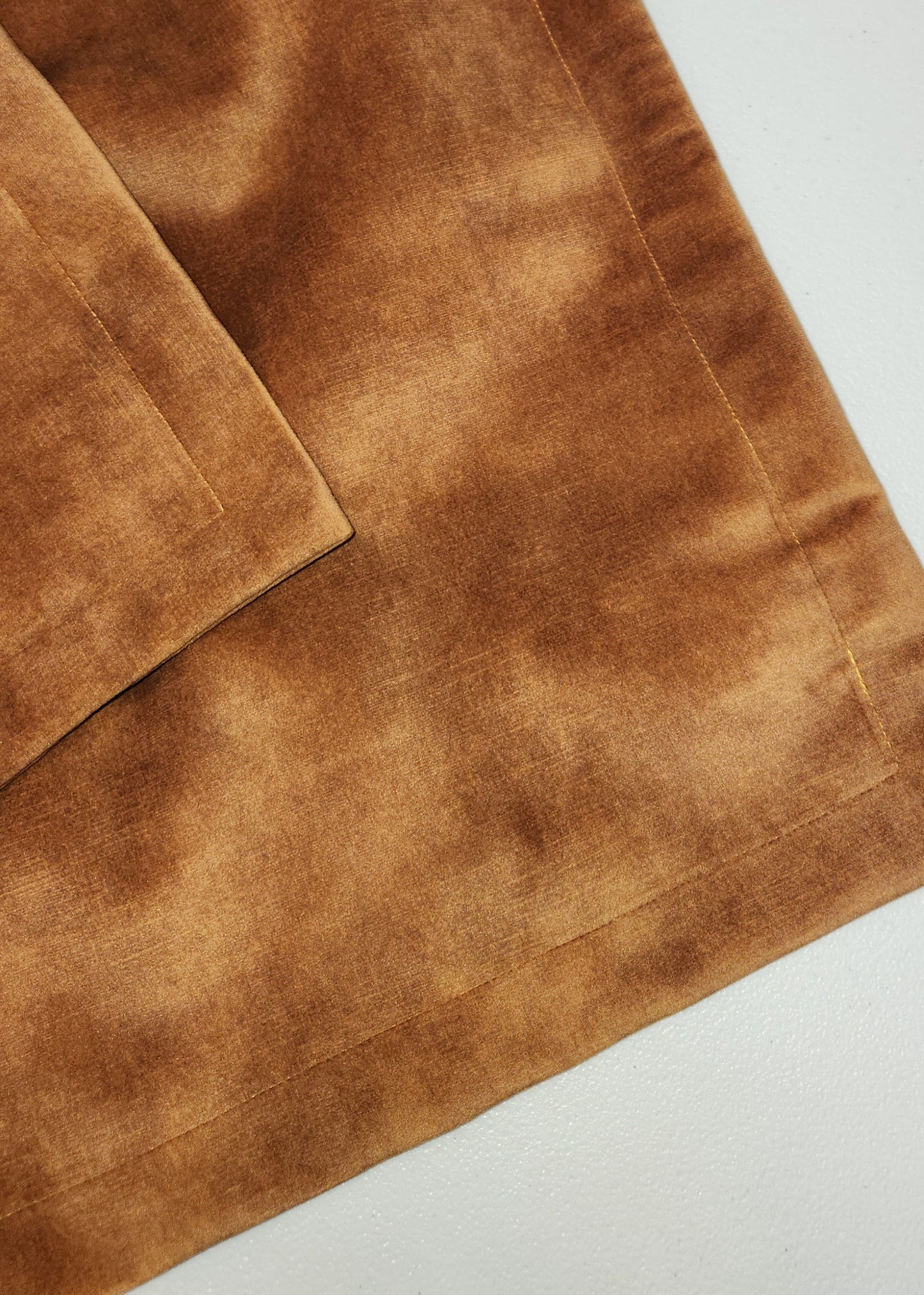 Velvet Lumbar Cushion - Ochre