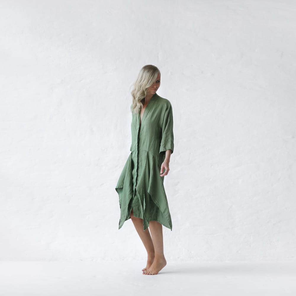 Samoa Linen Dress | Khaki