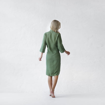 Samoa Linen Dress | Khaki