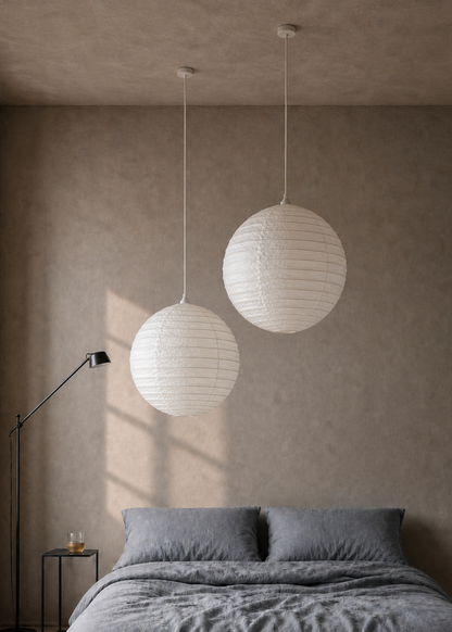 Artisan Linen Pendent - White 50cm