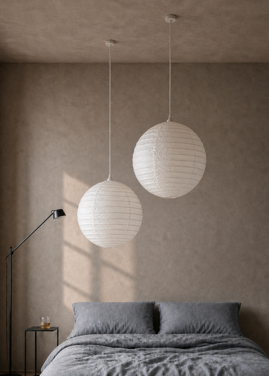 Artisan Linen Pendent - White 50cm