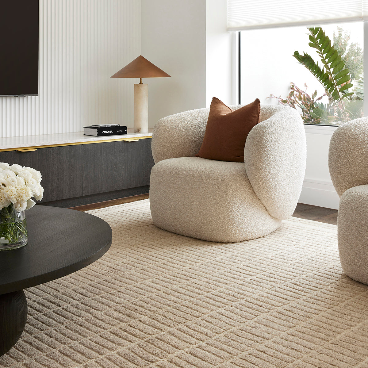Marlow Wool Floor Rug in Latte