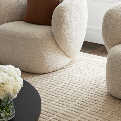 Marlow Wool Floor Rug in Latte