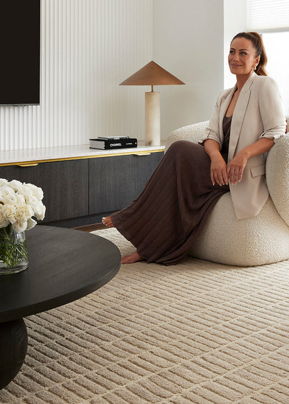 Marlow Wool Floor Rug in Latte