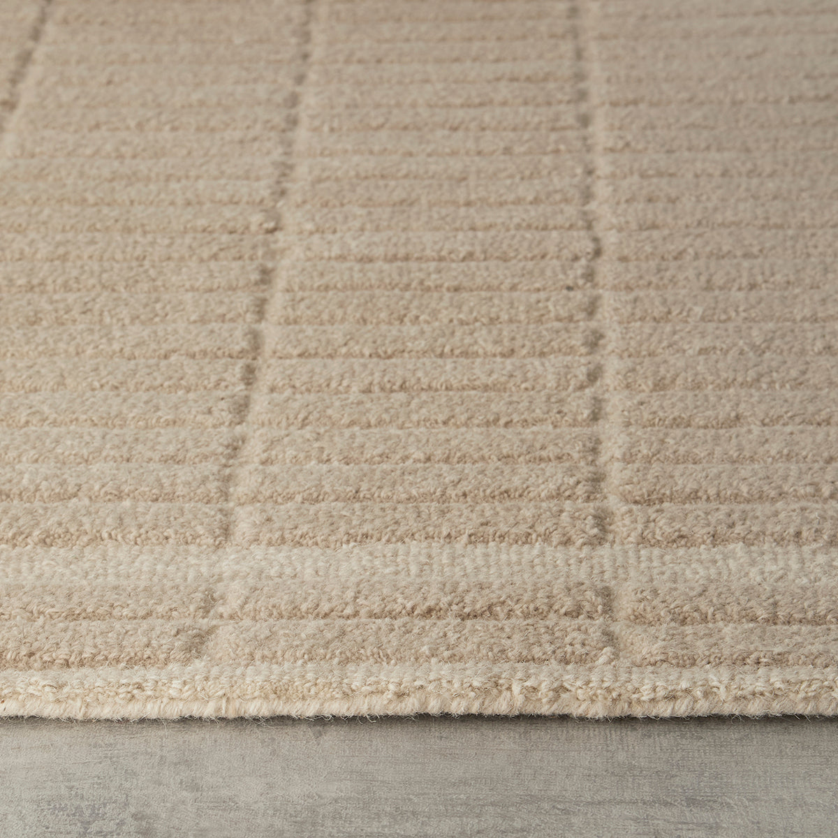 Marlow Wool Floor Rug in Latte