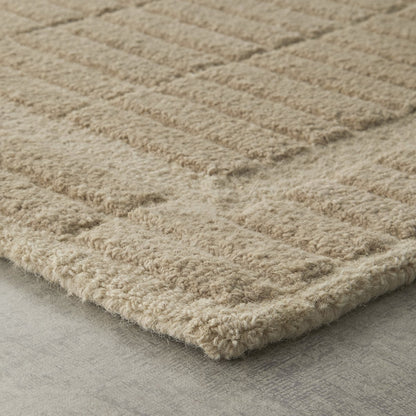 Marlow Wool Floor Rug in Latte
