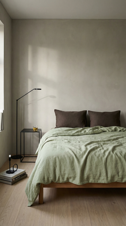 Pistachio Linen Duvet Cover Set