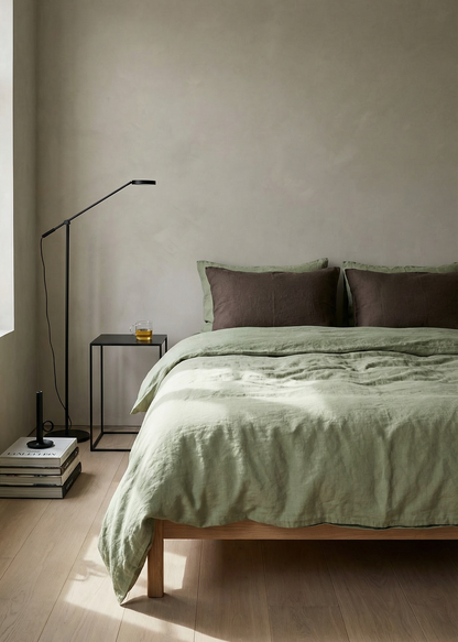 Pistachio Linen Duvet Cover Set
