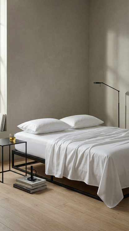 LUXURY Sateen 500TC Sheet Set | Pure White