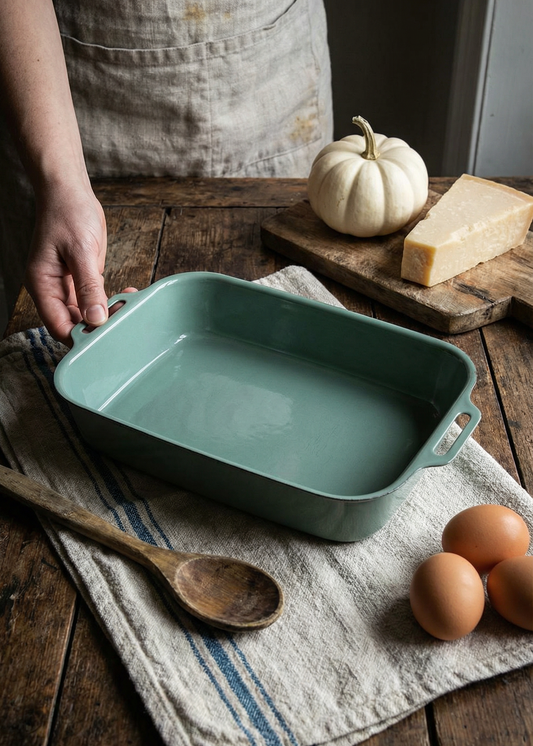 ENAMEL LASAGNE PAN Taragon - 33cm