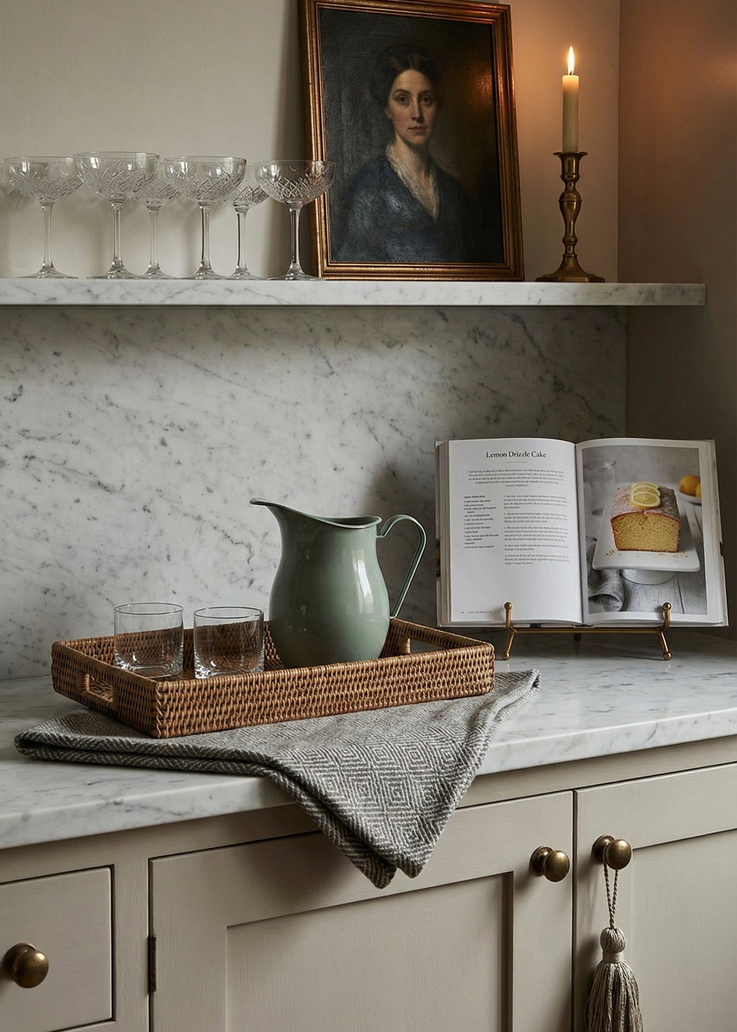 ENAMEL  Water Jug - Taragon