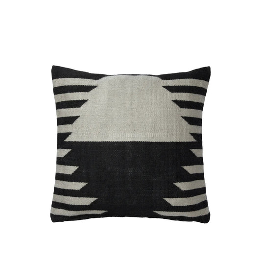 Hedda Cushion Cover - Black & Castle Beige