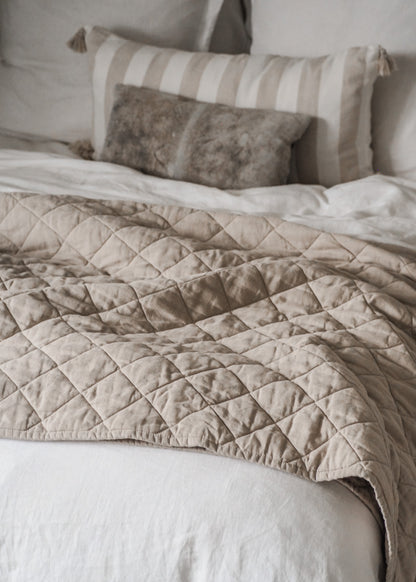 Linen Quilt | Oatmeal