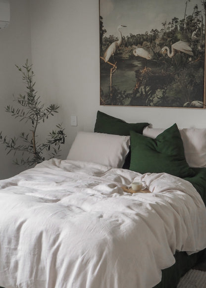Soft Taupe Linen Duvet