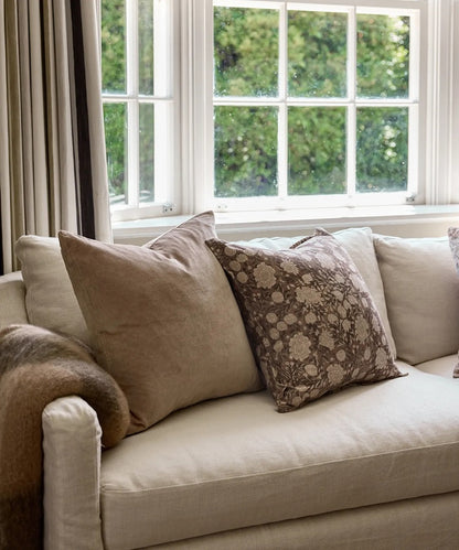 Velvet Cushion Cover ~ Beige