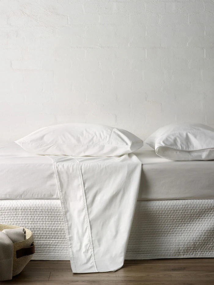 350 Thread Count Sateen Cotton | Sheet Set | White