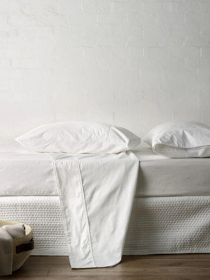 350 Thread Count Sateen Cotton | Sheet Set | White