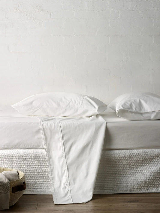 350 Thread Count Sateen Cotton | Sheet Set | White