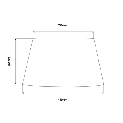 Black Tapered Drum Lampshade - 46cm