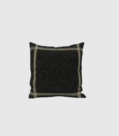 Heavy Linen Textured Cushion – Black