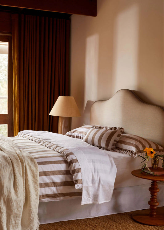 Pleated Pillowcases | Cafe Stripe