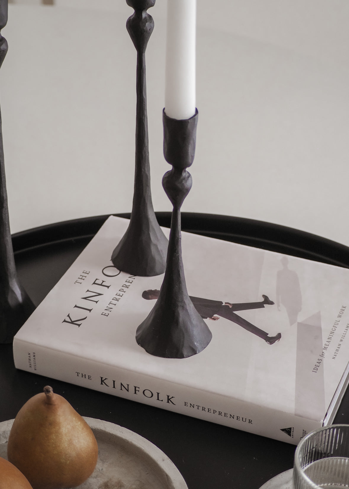 Cast Iron Candle Holder | Black