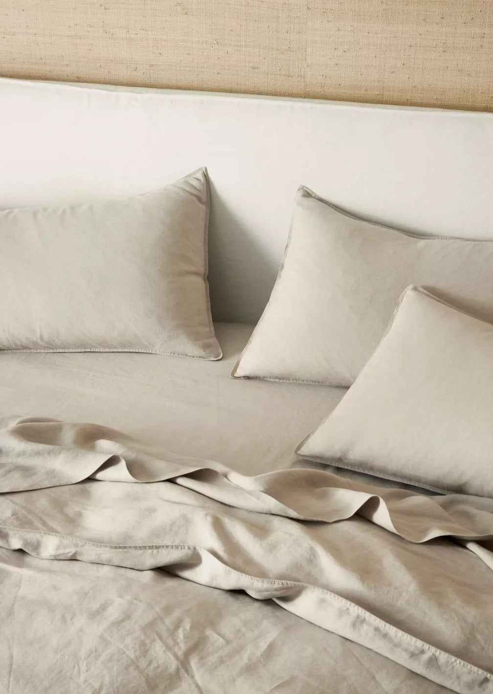 French Flax Linen Flat Sheet | Bone