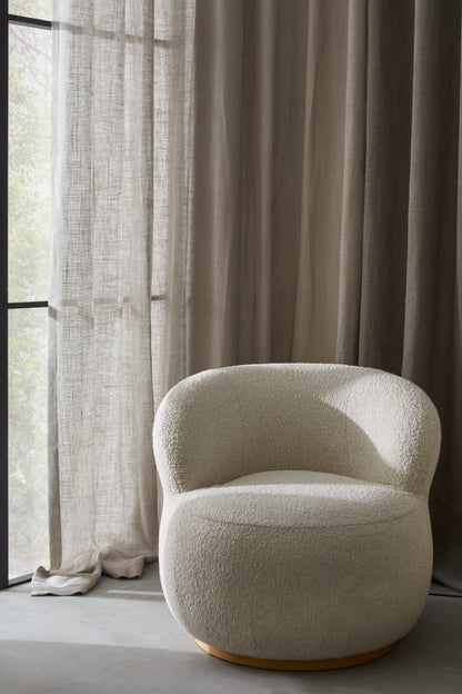 Sheer Linen Curtains - Box pleat